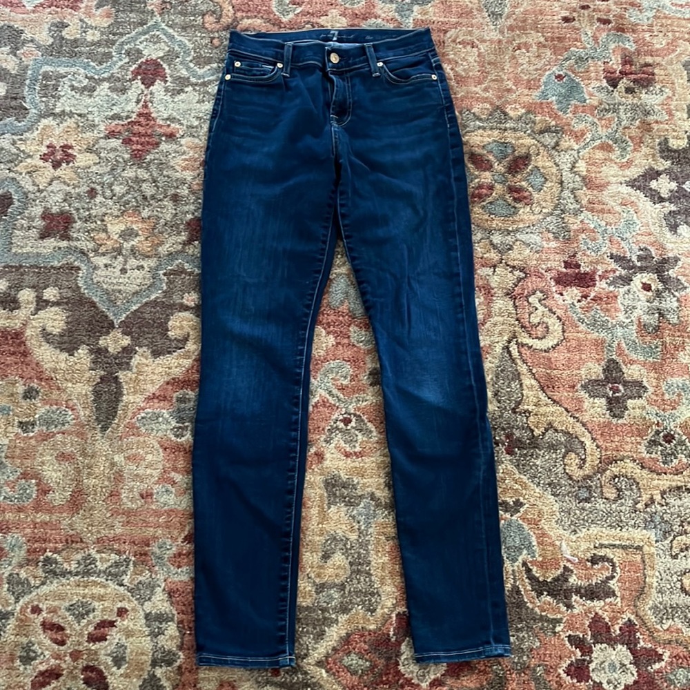 7 FAM midrise skinny jeans